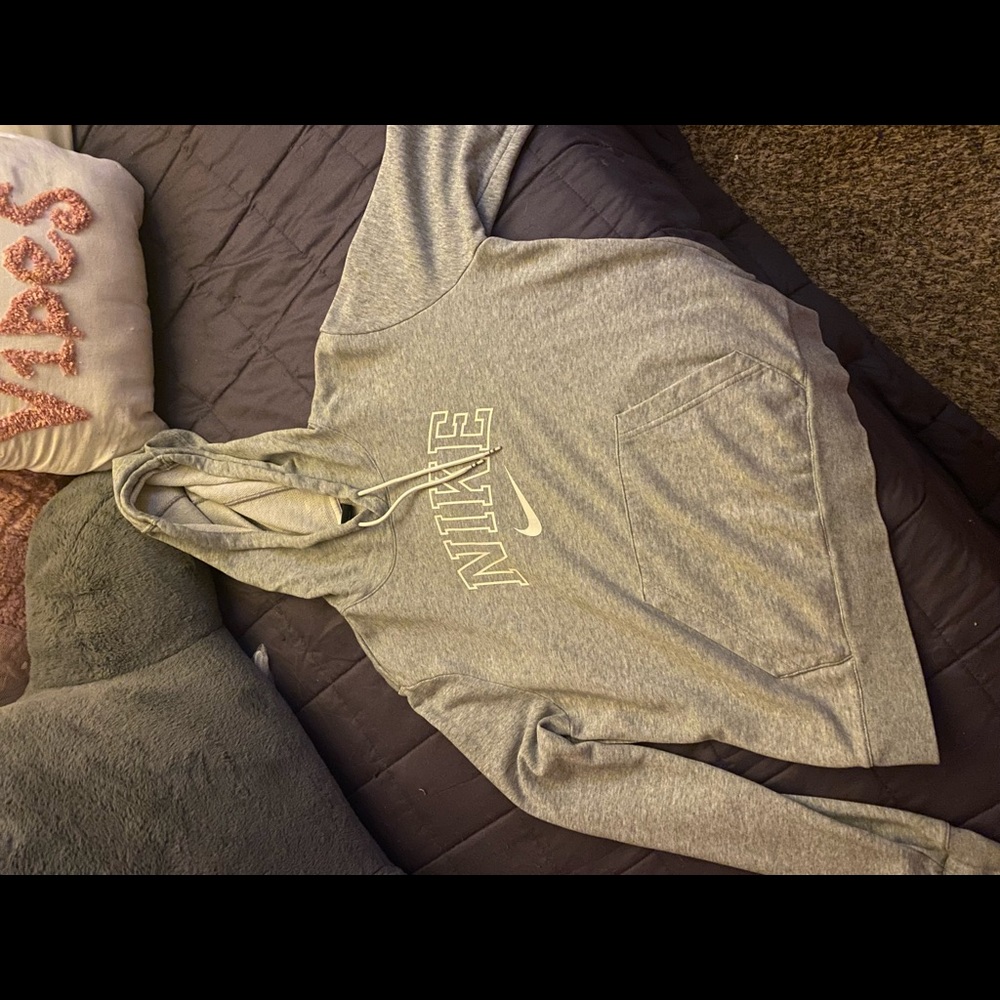 Nike grey sweatshirt with white swish